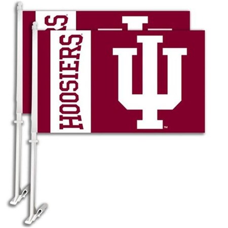 Bsi Products Bsi Products 97023 Car Flag W/Wall Brackett - Indiana Hoosiers 97023